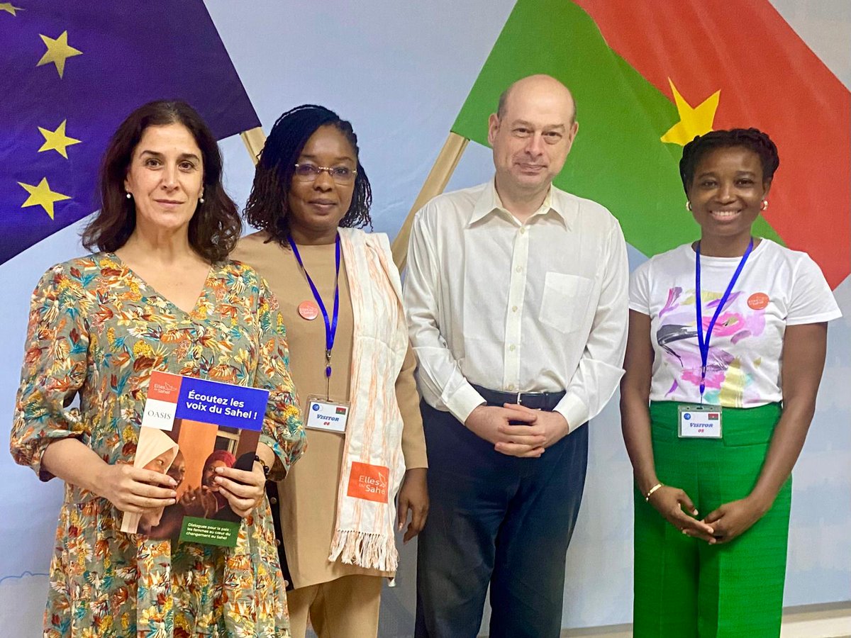 Joie pour les <a href="/EllesduSahel/">Elles du Sahel</a> du #BurkinaFaso, d’avoir eu le plaisir de rencontrer en avril, le Docteur #RobertAdam, Chargé d’affaires a.i. de l’Union européenne au Burkina Faso et Madame Yolanda San Jose, la première Conseillère de l’Union européenne #DUEBurkina . MERCI...