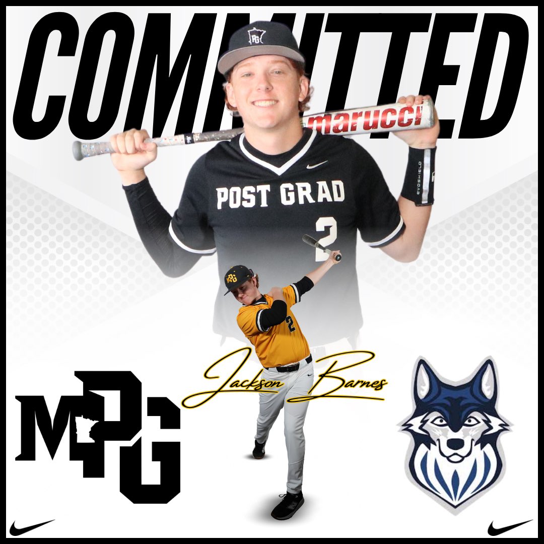 Minnesota Post Grad (@mpgbaseball) on Twitter photo ‼️COMMITTED‼️
Congrats to C Jackson Barnes on his commitment the Metropolitan Community College!!
<a href="/JacksonAB002/">Jackson Barnes</a> 🔜 <a href="/MccWolves/">MCC Wolves Baseball</a>
The Wolves are getting a strong defensive backstop & a hitter who consistently finds barrels.
#WolfPack
#MPGBaseball #PostGrad #GapYear ‼️COMMITTED‼️
Congrats to C Jackson Barnes on his commitment the Metropolitan Community College!!
<a href="/JacksonAB002/">Jackson Barnes</a> 🔜 <a href="/MccWolves/">MCC Wolves Baseball</a>
The Wolves are getting a strong defensive backstop & a hitter who consistently finds barrels.
#WolfPack
#MPGBaseball #PostGrad #GapYear