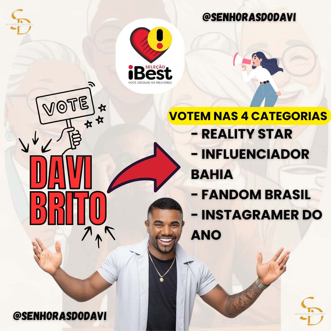 senhorasdodavi's tweet photo. Bora votar muitooooo 
☕.Reality Star 
☕. Influenciador da Bahia 
☕. Fanton Brasil 
☕. Instagramer do ano . https://t.co/S6mS5qSqp8