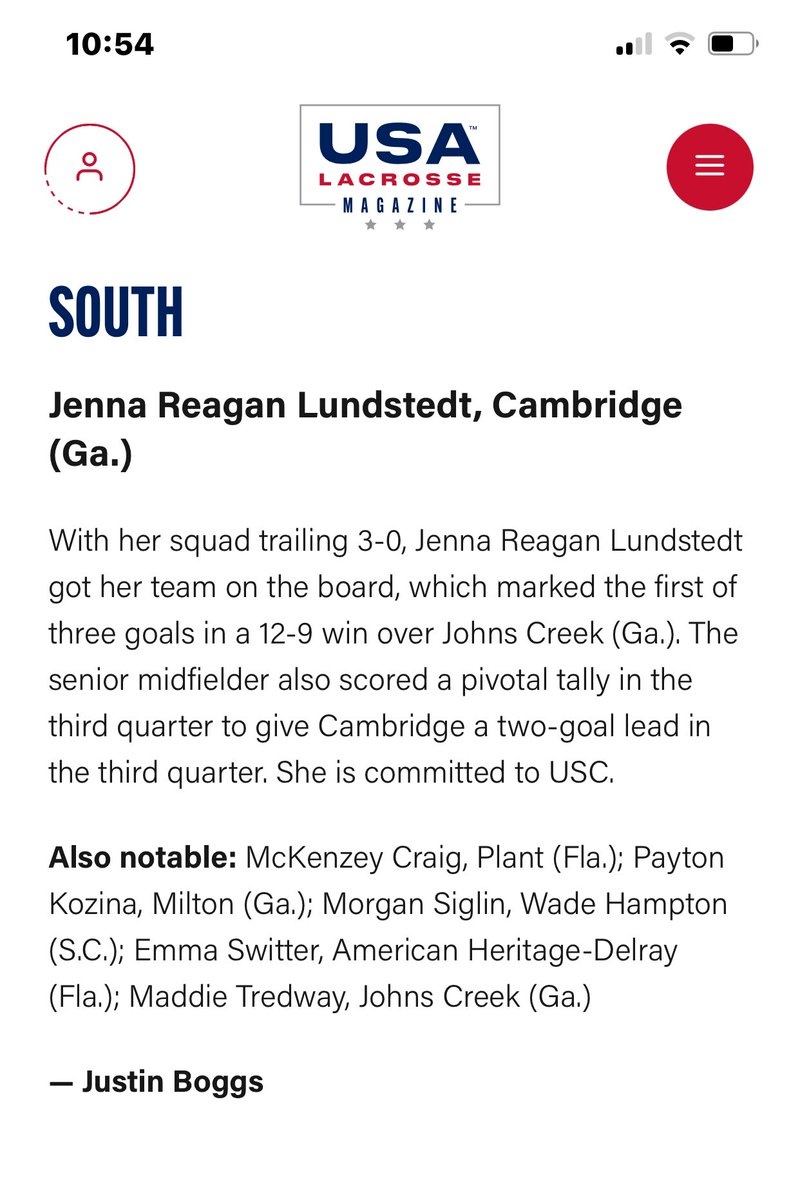 Look who was USA Lacrosse’s player of the week! Some National attention for our stud Bear! <a href="/Cambridge_AD/">Cambridge Athletics</a> <a href="/CHSBears_FB/">Cambridge HS Football</a> <a href="/CambridgeBears/">CambridgeBears</a> <a href="/Cambridge_Lax/">Cambridge Boys Lacrosse</a> <a href="/Bears_LaxBoard/">Cambridge Lacrosse Board 🇺🇸 🥍</a> <a href="/CoachMasinko/">Cambridge Girls Lax</a> <a href="/CambridgeYL/">Cambridge Youth Lax</a> <a href="/AgansPrincipal/">PrincipalAgans</a> <a href="/EagleStixLax/">EagleStixLax</a> <a href="/love30a/">Jennifer Lundstedt</a>