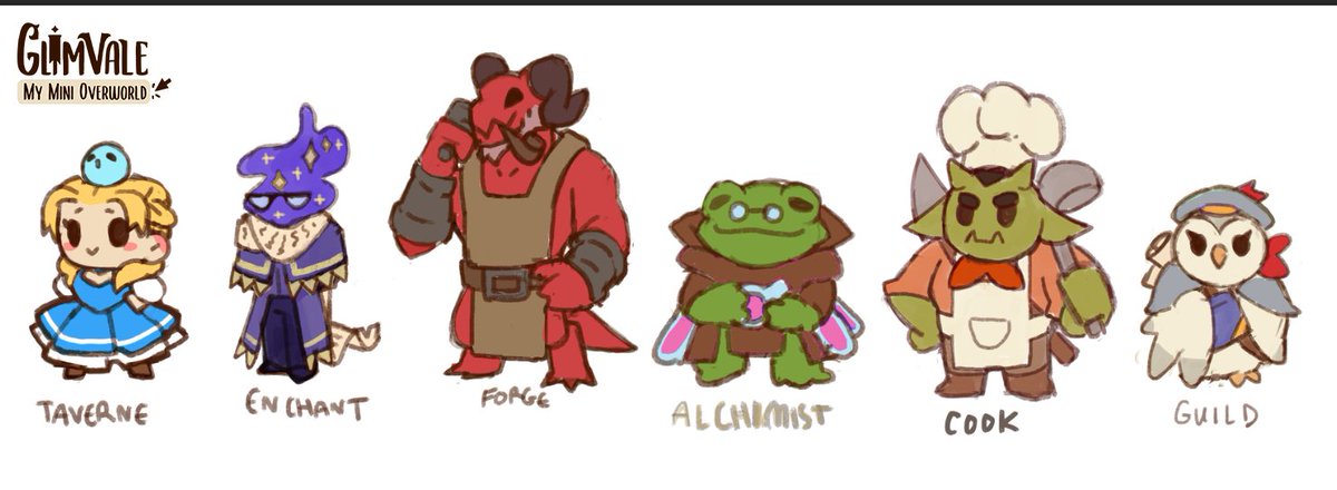 Did we show you some of the shop NPCs ? (still wip) 

#gamedev #gameart #cozyfantasy #cozygame