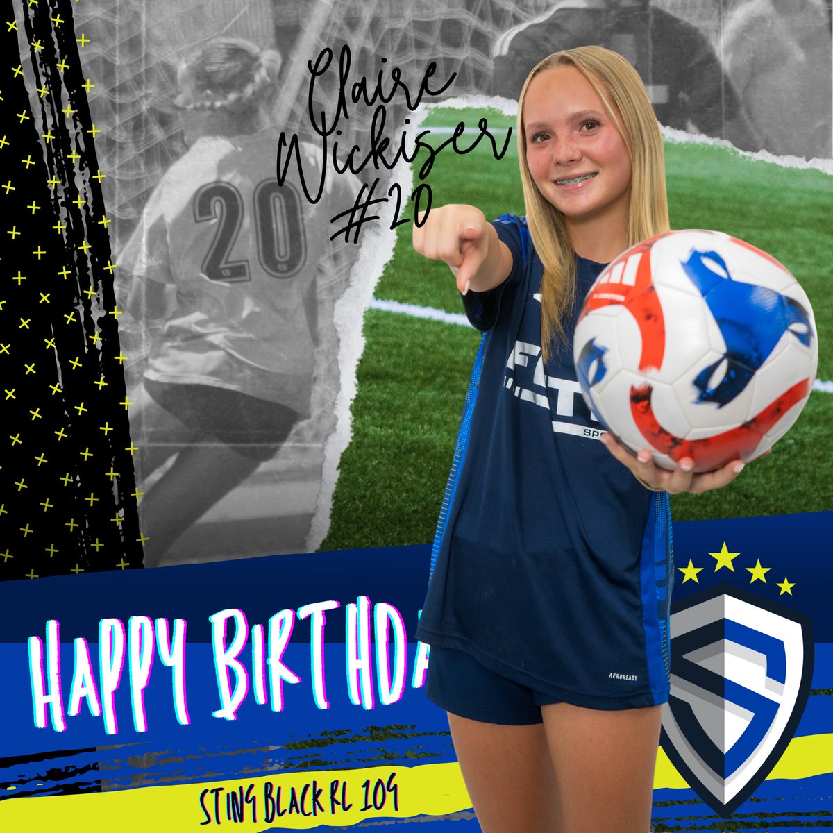 stingblkRL_10G's tweet photo. Wishing a very Happy Birthday to Claire Wickiser! 

#stingblackecnlrl10g #stingblackrl #stingblack10g #wearesting #braveboldone #bethefavored #stingboyle10g #hbd #stingsoccer #stingsoccerclub #happybirthday #soccerbirthday https://t.co/cQnuBQINuN