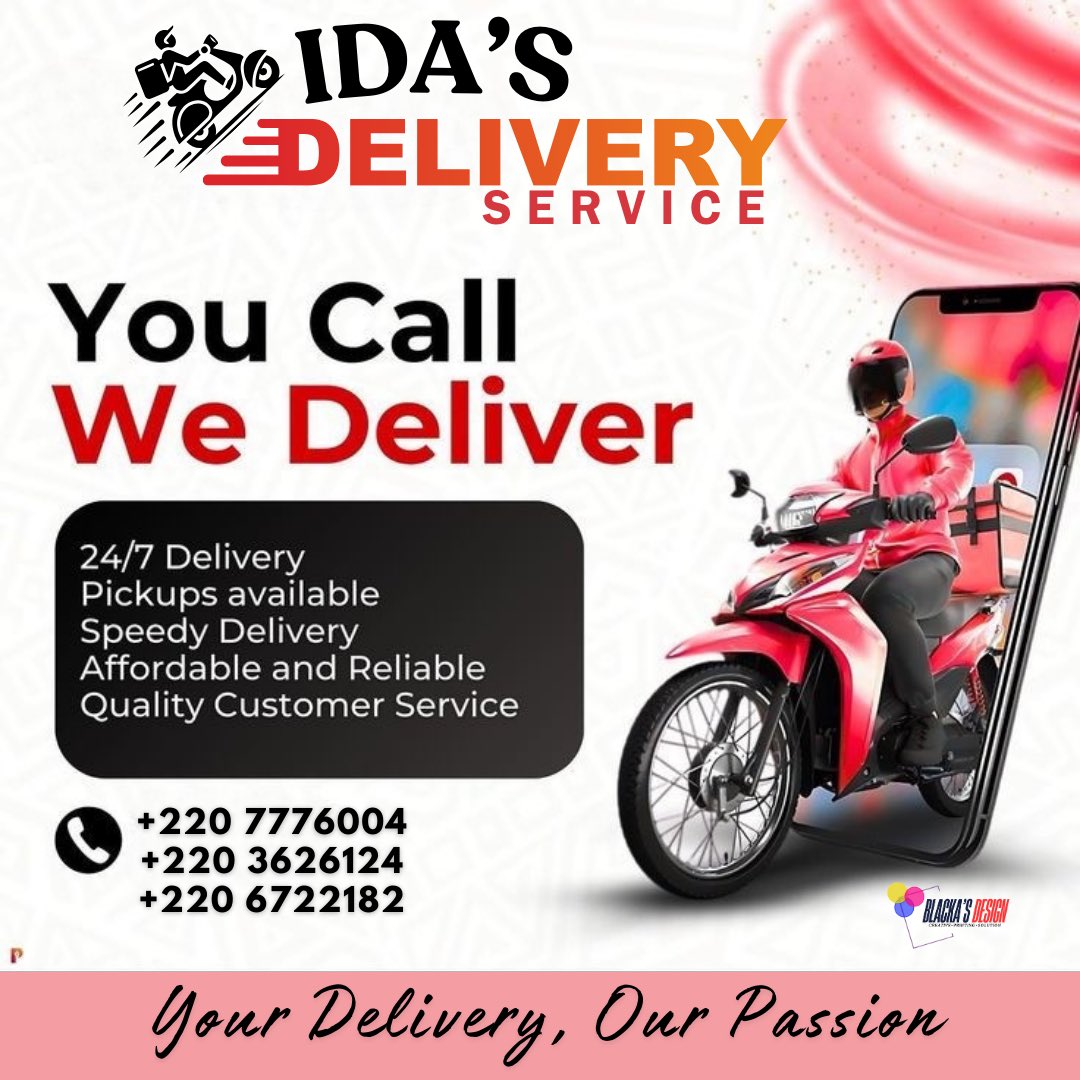 KijeraIda's tweet photo. Salam family😍
Welcome to IDA’S DELIVERY SERVICE, your trusted partner for reliable and efficient delivery services. Our tagline, Super Fast And Reliable ,reflects our commitment to providing exceptional customer experiences. https://t.co/mHssOFEOUi