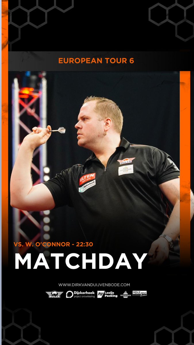 Dirk van Duijvenbode (@duivee) on Twitter photo π©πͺOn to Sindelfingen, and the European Darts Grand Prix.
Final match of the evening session for me against Willie O'Connor tonight.
See you all later on ππ³π±
<a href="/ModusDarts180/">MODUS Sports</a> <a href="/BullsDartsNL/">Bull's Darts NL</a> Looije Packing
Dijckerhoek
Wiedeman π©πͺOn to Sindelfingen, and the European Darts Grand Prix.
Final match of the evening session for me against Willie O'Connor tonight.
See you all later on ππ³π±
<a href="/ModusDarts180/">MODUS Sports</a> <a href="/BullsDartsNL/">Bull's Darts NL</a> Looije Packing
Dijckerhoek
Wiedeman