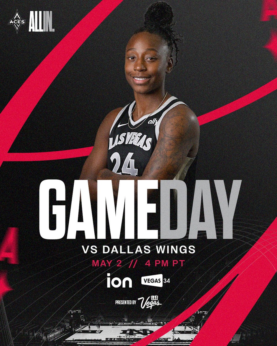 𝗜𝗧'𝗦 𝗙𝗜𝗡𝗔𝗟𝗟𝗬 𝗚𝗔𝗠𝗘 𝗗𝗔𝗬𝗬𝗬 ♦️

📍 South Bend, IN
⌚️ 4PM PT
📺 <a href="/IONWNBA/">WNBA on ION</a> // Vegas 34

Presented by <a href="/Vegas/">Las Vegas</a>