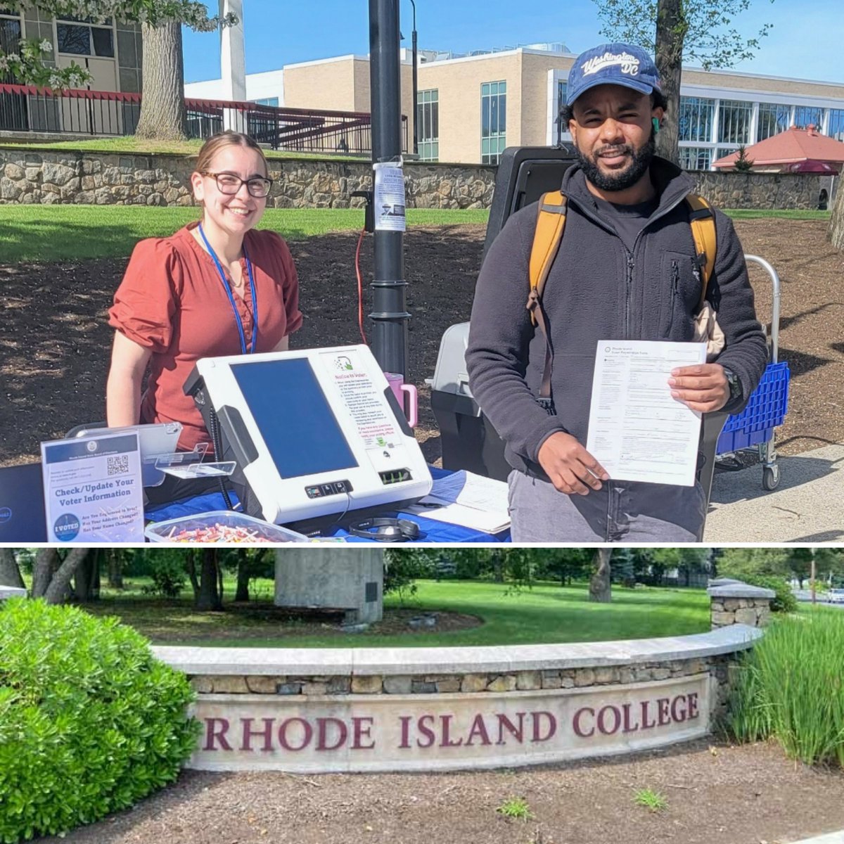 RI Board of Elections (@ri_boe) on Twitter photo We had a great time visiting <a href="/RICNews/">Rhode Island College</a> yesterday for a student voter registration drive! Part of our ongoing tour of RI college and university campuses to educate students about our election system, how to register to vote, and how to vote in upcoming elections. #BeElectionReady We had a great time visiting <a href="/RICNews/">Rhode Island College</a> yesterday for a student voter registration drive! Part of our ongoing tour of RI college and university campuses to educate students about our election system, how to register to vote, and how to vote in upcoming elections. #BeElectionReady