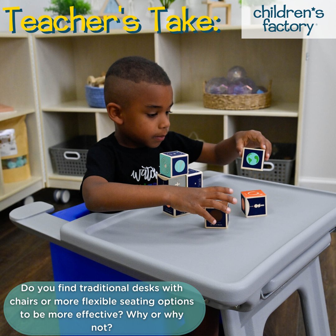 childrensfactry's tweet image. 📣Teachers - do you find traditional desks and chairs or flexible seating more effective in your classroom? 🏫💡
What works best for student engagement and learning? Share your experiences below! 👇✨

#FlexibleSeating #ClassroomDesign #ChildrensFactory
