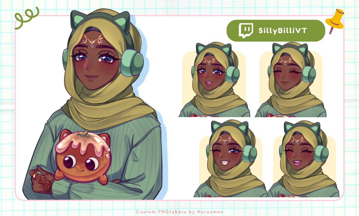 sillybilliVT's tweet image. thank you for everyone that came to my model debut stream! Here is my 1.0 PNGModel sheet! And a special thanks to @haruumon for such beautiful art!!