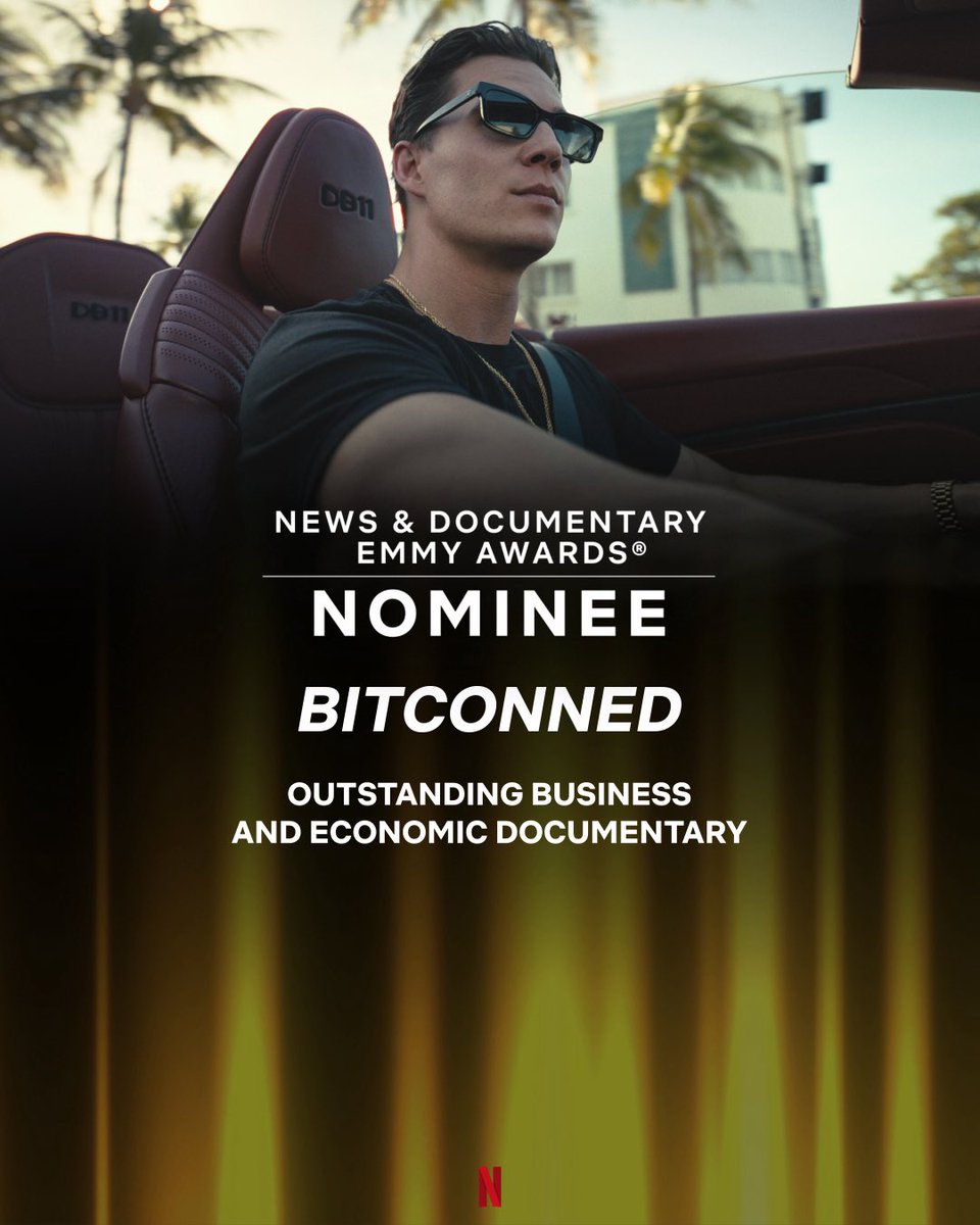 GlassEntGroup's tweet image. We're thrilled to announce that Bitconned has been nominated for a News &amp;amp; Documentary Emmy Award in the Outstanding Business and Economic Documentary category. Congrats to our incredible team!