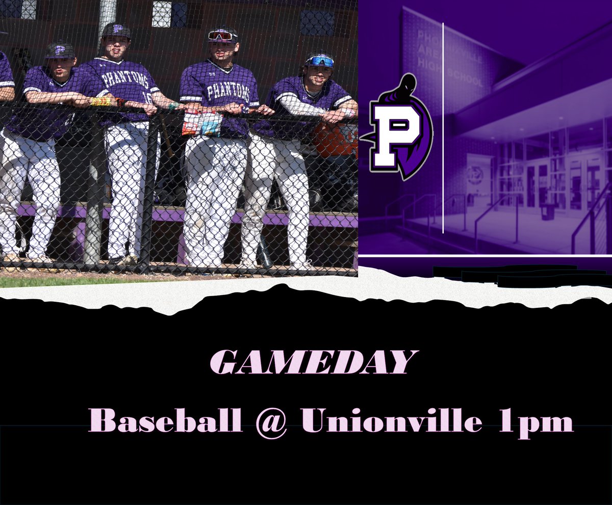 Baseball...TODAY @ Unionville 1pm. Come out &amp; support the team!!
