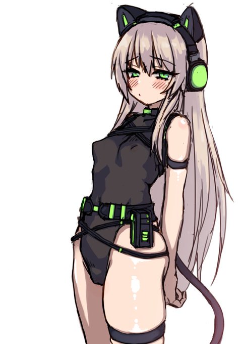 ぼんやりドルフロのキャラ眺めてたんだけどTMPちゃんのダメージ絵のめちゃいい・・・という落書き 