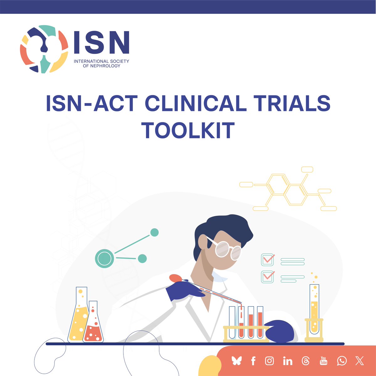 7️⃣ ISN-ACT Clinical Trials Toolkit: A global resource for nephrologists and researchers of all experience levels, offering guidance to start or join clinical trials, regardless of local resources: lite.spr.ly/6001Hy21