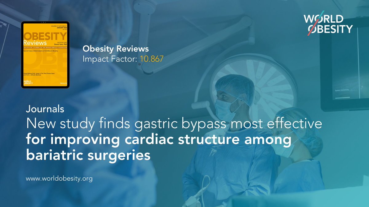 World Obesity (@worldobesity) on Twitter photo ❤️👨⚕️ Study shows gastric bypass is the most effective bariatric surgery for improving cardiac structure, compared to other procedures. This finding could guide decisions for those with obesity & heart concerns.
➡️ Learn more: worldobesity.org/news/new-study…
<a href="/WileyHealth/">Wiley Clinical Health</a> #FridayFindings ❤️👨⚕️ Study shows gastric bypass is the most effective bariatric surgery for improving cardiac structure, compared to other procedures. This finding could guide decisions for those with obesity & heart concerns.
➡️ Learn more: worldobesity.org/news/new-study…
<a href="/WileyHealth/">Wiley Clinical Health</a> #FridayFindings