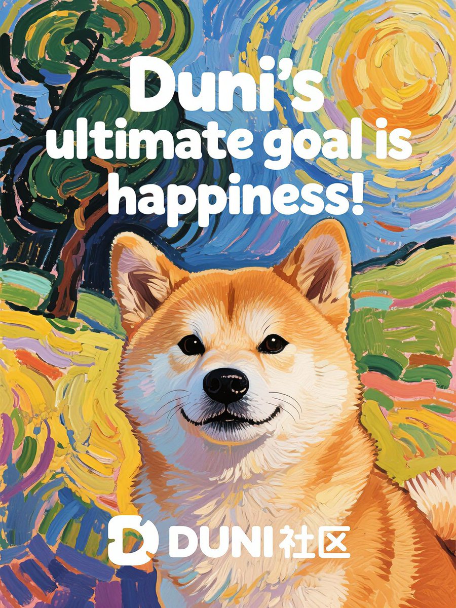 Happiness is DUNI’s ultimate goal, and the $DUNI community is officially launched!