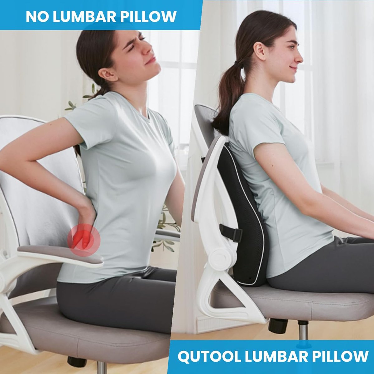 LabibTech2790's tweet image. How to Choose a Lumbar Pillow
Visit Now=amzn.to/4jZ5aZx
Picking the right lumbar support pillow can really change how you feel at work. Look for one that fits your chair and supports your lower back well. It should be firm enough to give you support,