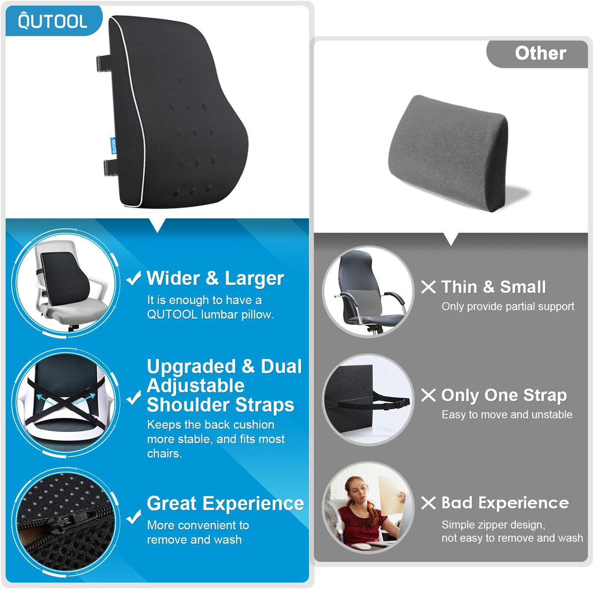LabibTech2790's tweet image. How to Choose a Lumbar Pillow
Visit Now=amzn.to/4jZ5aZx
Picking the right lumbar support pillow can really change how you feel at work. Look for one that fits your chair and supports your lower back well. It should be firm enough to give you support,