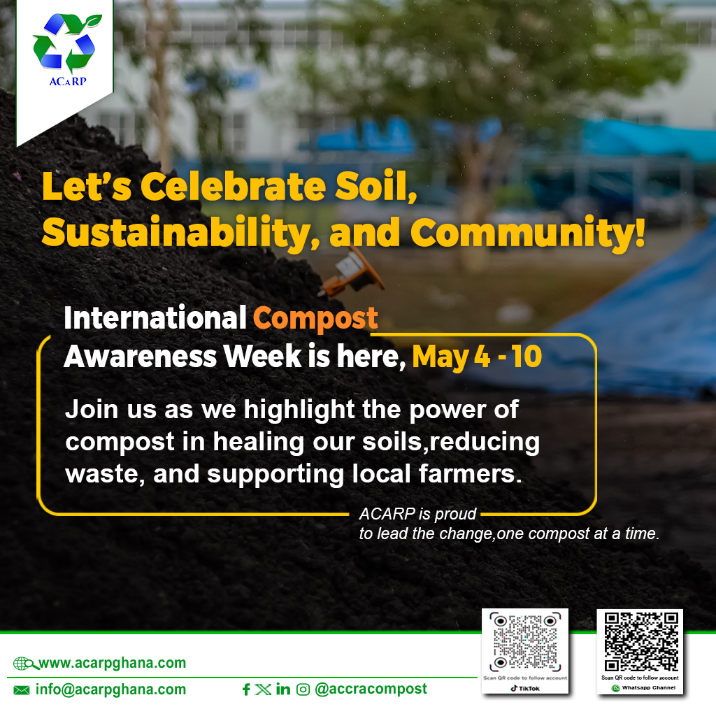 ACARP is proud to promote composting as a solution for waste reduction and sustainable agriculture.
Join us next week as we celebrate International Compost Awareness Week.
#internationalcompostwarenessweek #ACARP  #JospongHeroJourney