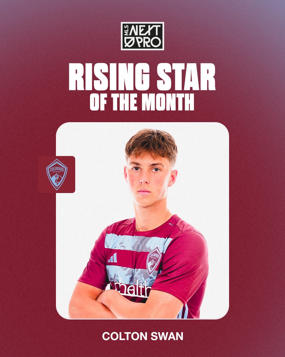 ⭐️ A star in the making ⭐️

Congratulations to Rapids Academy's Colton Swan on being named the MLS NEXT Pro Rising Star of the Month. 

Read more here ➡️ rapids96.com/Colton-Swan-RS…