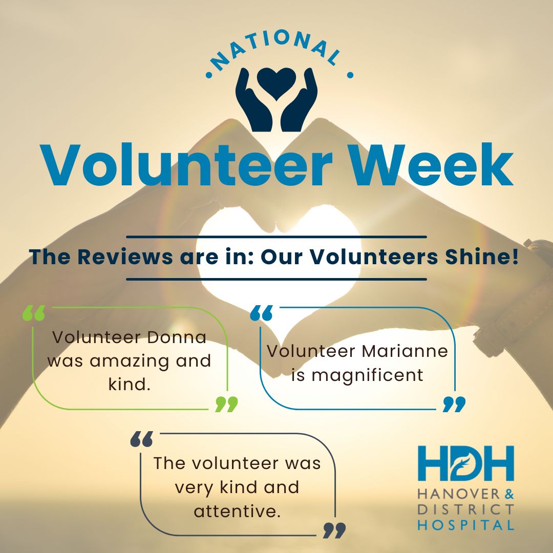 Celebrating National Volunteer Week at HDH!

✨ Clinical Volunteers
✨ Auxiliary 
✨ Patient/Family Advisors
✨ Board Directors

Your dedication makes a difference our patients notice.

#VolunteerWeek #ThankYouVolunteers