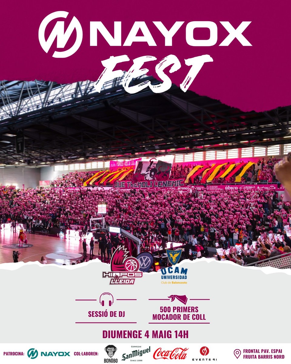 Diumenge, la prèvia al NAYOXFEST 🎛️🔥

👉🏻 flleida.cat/nova-data-nayo…

#TotsAUna ⚔️ #LleidaÉsACB #HioposLleida #Lleida #LigaEndesa