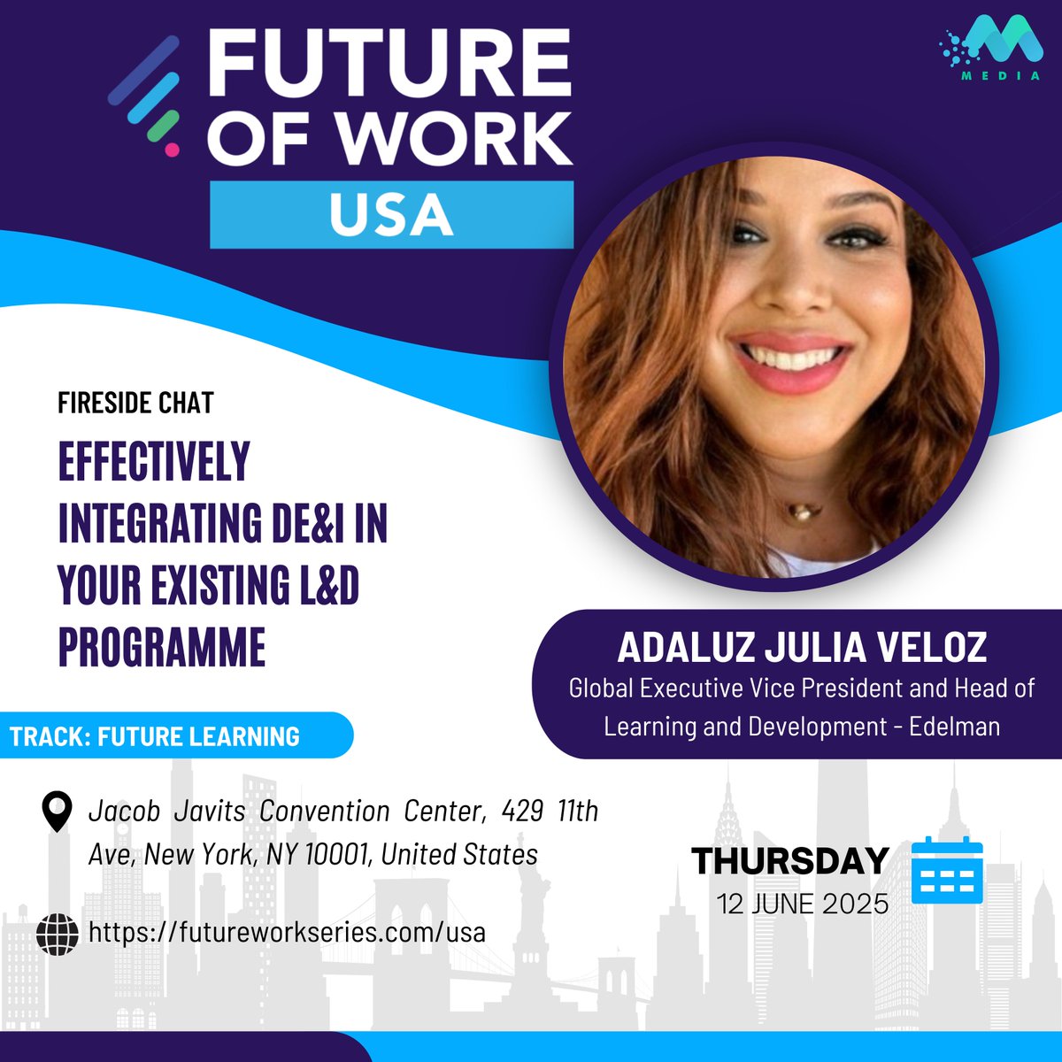 fowseries's tweet photo. We’re excited to announce our Fireside Chat: Effectively Integrating DE&amp;I in Your L&amp;D Programme at Future of Work USA 2025!

🎤 Future Learning
📅 June 11-12, 2025
📍 Jacob Javits Convention Center, New York City

🎟️https://t.co/nXl55Rnwq4 https://t.co/OM7vMfLPCc