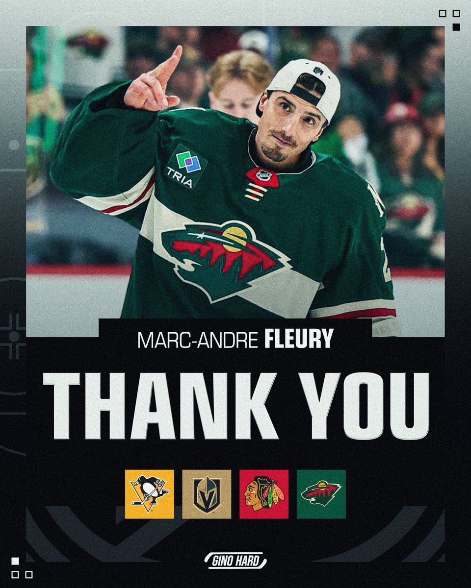 GinoHard_'s tweet image. Marc-Andre Fleury retired from the NHL last night after a 21-season career that saw him win 3 Stanley Cups and become one of hockey’s most beloved goalies 🏆🌸

Enjoy retirement, Flower! 👏