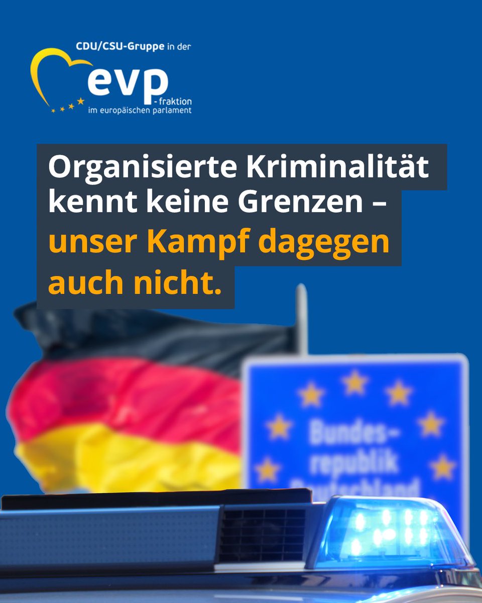 Das organisierte Verbrechen kennt keine nationalen Grenzen - unser Kampf dagegen auch nicht!
Wir setzen uns ein für:
🔹intelligentere Grenzkontrollen
🔹Ausstattung von #Frontex und #Europol mit mehr Ressourcen und Kompetenzen
🔹rasche Umsetzung des Gem. Europäischen Asylsystems.