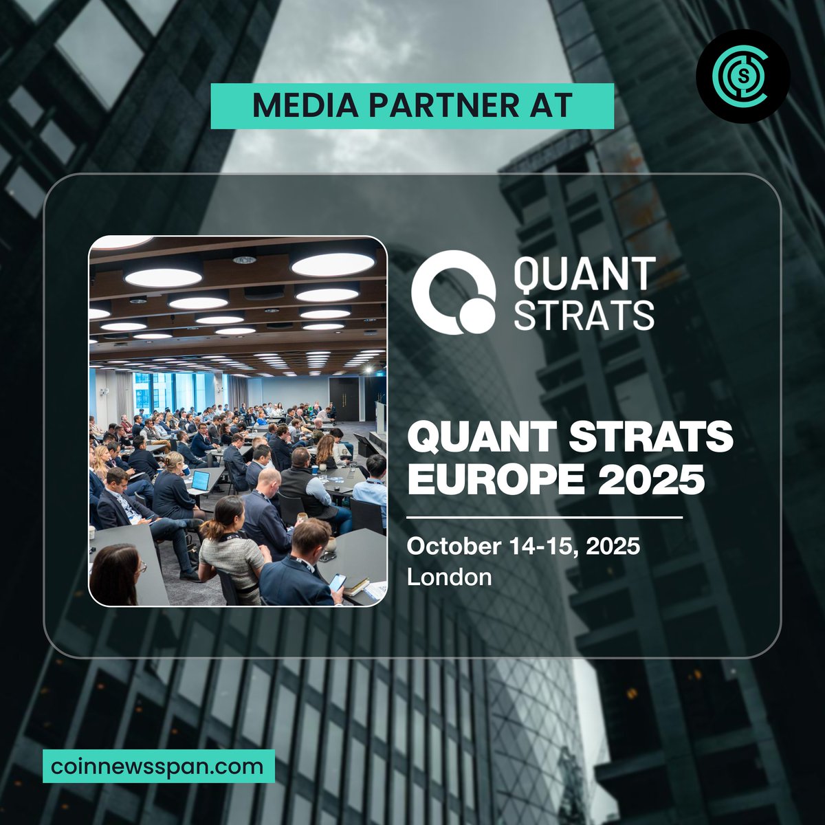 Proud to be a media partner for Quant Strats Europe 2025! Get ready for a deep dive into the world of quantitative strategies this October 14-15 in London. 

Don’t miss out on the future of finance! 
🔗 tinyurl.com/4ppbzsty

#QuantStratsEurope2025 #QuantStrats