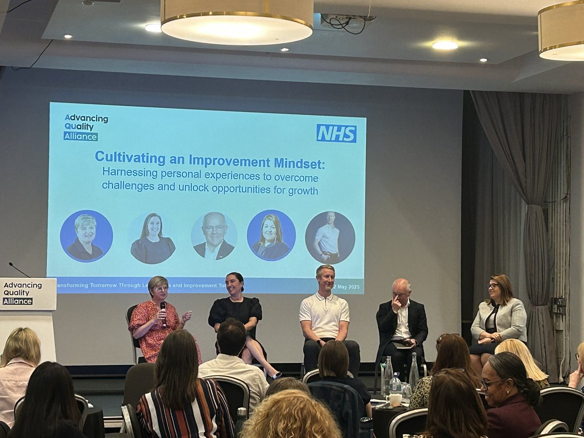 Advancing Quality Alliance (Aqua) (@aqua_nhs) on Twitter photo Our panel are beginning a discussion, focussing on cultivating an improvement mindset.
Chaired by <a href="/SueholdenNHS/">SueholdenNHS</a> our esteemed panel have all come together to share their personal experiences, and how they have shaped their leadership journey. Our panel are beginning a discussion, focussing on cultivating an improvement mindset.
Chaired by <a href="/SueholdenNHS/">SueholdenNHS</a> our esteemed panel have all come together to share their personal experiences, and how they have shaped their leadership journey.
