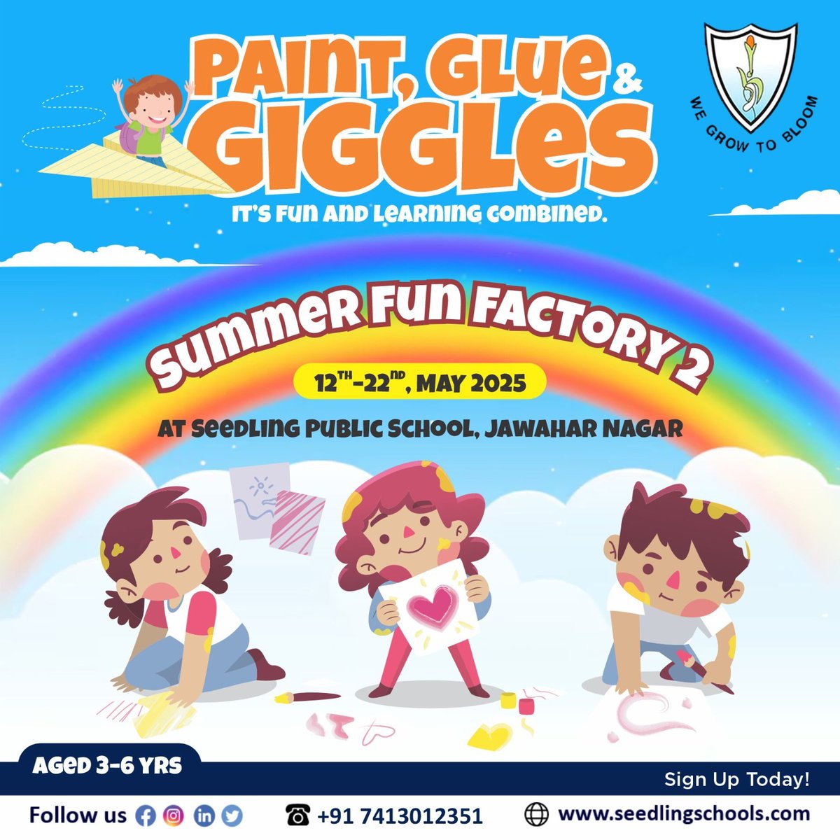 IntSeedling's tweet image. At Fun Factory 2, imagination takes center stage as our little artists paint, paste, cut, and create their way through a world of color and creativity! From finger painting to DIY crafts — every moment is a masterpiece.

Sign up today - forms.gle/amAL8CFrzVCyxf…

#FunFactory2