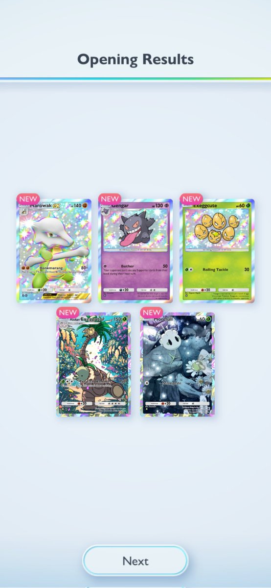 ccropf1's tweet photo. Got my first God pack after months of playing and lots of cash spent lol. Yes!! #PokemonTCGPocket #Pokemon https://t.co/WOU95cYYZa