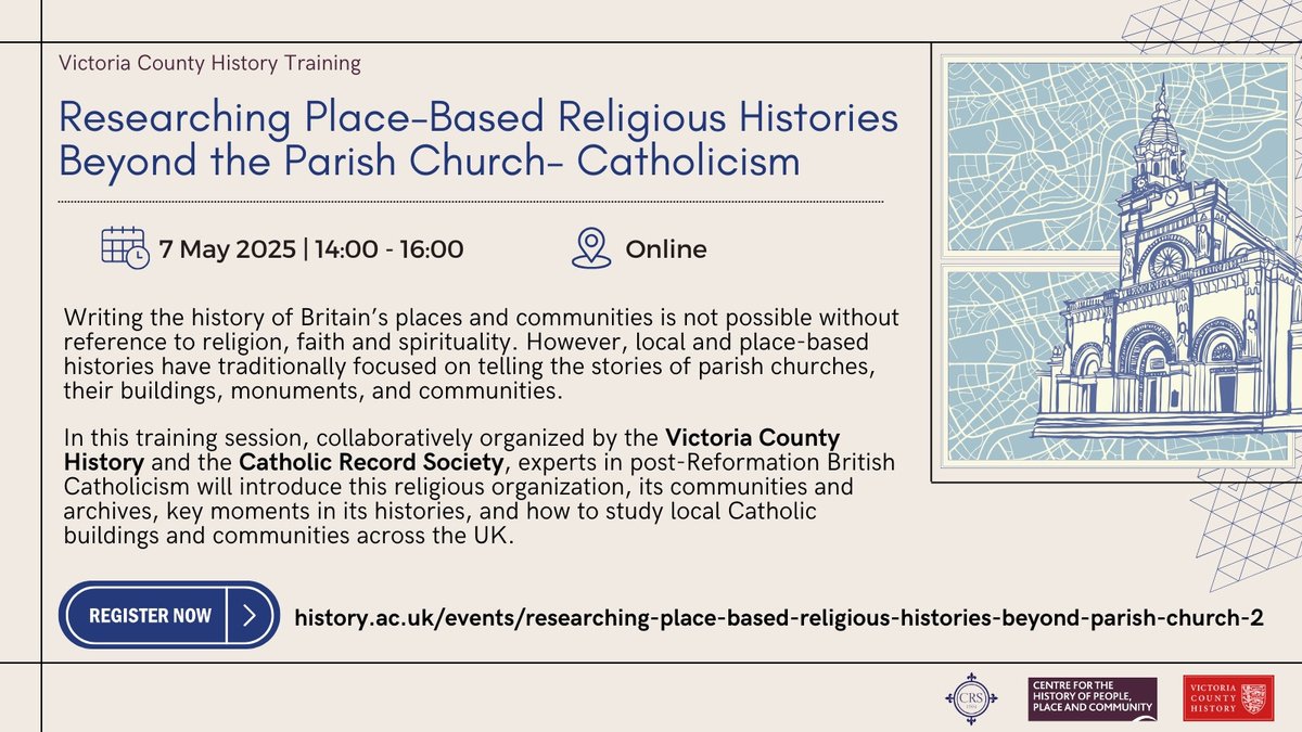 Dr Francis Young (@drfrancisyoung) on Twitter photo I'm looking forward to speaking on Wednesday about the challenge of researching post-Reformation English Catholicism at the local level in England at this session organised by <a href="/VCH_London/">Victoria County History</a>. The online session is free and you can sign up here: history.ac.uk/events/researc… I'm looking forward to speaking on Wednesday about the challenge of researching post-Reformation English Catholicism at the local level in England at this session organised by <a href="/VCH_London/">Victoria County History</a>. The online session is free and you can sign up here: history.ac.uk/events/researc…