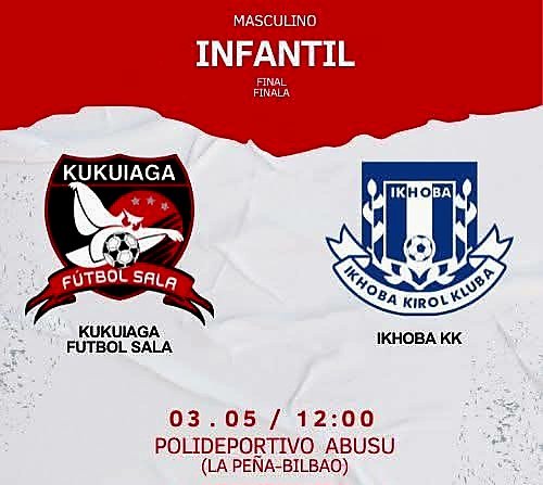 Llega mayo y arrancan las finales de los Juegos Escolares de Bizkaia organizados por la Diputación Foral de <a href="/Bizkaia/">Bizkaiko Foru Aldundia/Diputación Foral de Bizkaia</a> . Este finde tenemos atletismo y fútbol sala. El <a href="/KukuiagaFS/">Kukuiaga Etxebarri FS</a> y el <a href="/Ikhobakirolklub/">Ikhoba Kirol Kluba</a> juegan en Abusu por ser el campeón vizcaíno que dispute el Autonómico en Vitoria
