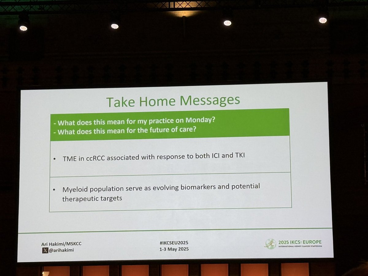 Marc-Olivier Timsit, MD, PhD 🎗️ (@urologieparis) on Twitter photo Very impressed by <a href="/arihakimi/">ari hakimi</a> : an urologist giving such a comprehensive overview of tumor micro environment, myeloid population and macrophages in mRCC. Kol Hakavod !!! Running a lab and the OR at the same time is a big thing <a href="/MSKCancerCenter/">Memorial Sloan Kettering Cancer Center</a> #IKCSEU25 Very impressed by <a href="/arihakimi/">ari hakimi</a> : an urologist giving such a comprehensive overview of tumor micro environment, myeloid population and macrophages in mRCC. Kol Hakavod !!! Running a lab and the OR at the same time is a big thing <a href="/MSKCancerCenter/">Memorial Sloan Kettering Cancer Center</a> #IKCSEU25