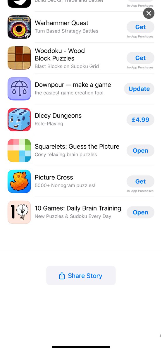 Taiwo Omisore (@taiomi) on Twitter photo 🙌🏾 MY APP IS FEATURED! 👏🏾✨
Thanks for highlighting my braining training app <a href="/10GamesApp/">10 Games: Daily Brain Training</a>
Unreal to be listed with some HUGE titles!
Thanks everyone for playing! See you in the leaderboards!
apps.apple.com/gb/story/id179…
#buildinpublic 🙌🏾 MY APP IS FEATURED! 👏🏾✨
Thanks for highlighting my braining training app <a href="/10GamesApp/">10 Games: Daily Brain Training</a>
Unreal to be listed with some HUGE titles!
Thanks everyone for playing! See you in the leaderboards!
apps.apple.com/gb/story/id179…
#buildinpublic