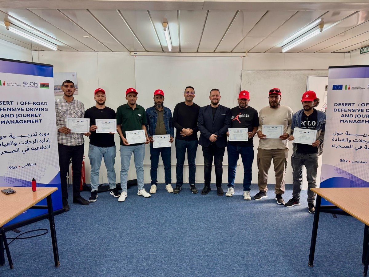 IOM Libya (@iom_libya) on Twitter photo IOM Libya trained 90 officials on specialized border management with support from the 🇪🇺 EU-funded #SIBMMIL programme. Topics included human rights-based SAR, cross-border cooperation, safe desert driving & more. Supporting safe, rights-based migration. IOM Libya trained 90 officials on specialized border management with support from the 🇪🇺 EU-funded #SIBMMIL programme. Topics included human rights-based SAR, cross-border cooperation, safe desert driving & more. Supporting safe, rights-based migration.