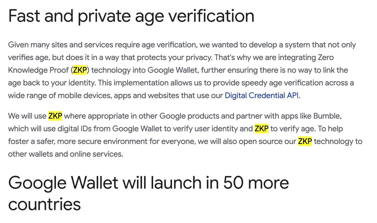 0zklab's tweet photo. Google will be using ZK for their wallets 👀 https://t.co/43okwd5GNt