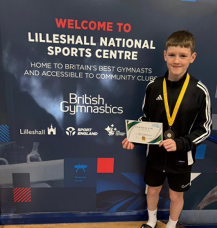 Congratulations to Noel Wilkinson in 7TX who has been with Sandwell Flyers Tumbling squad for 6 months now and has recently been selected for the West Midlands Tumbling Squad and most recently qualified at Lilleshall for the English Silver Championships!