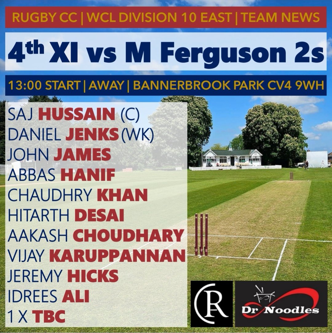For the first time this season, all 4 teams are in action tomorrow. The 1sts and 2nds are looking to build on last week’s victories, whilst a strong 3rd XI are hunting their first win of the season. Meanwhile the 4ths finally start their season at Massey Ferguson.