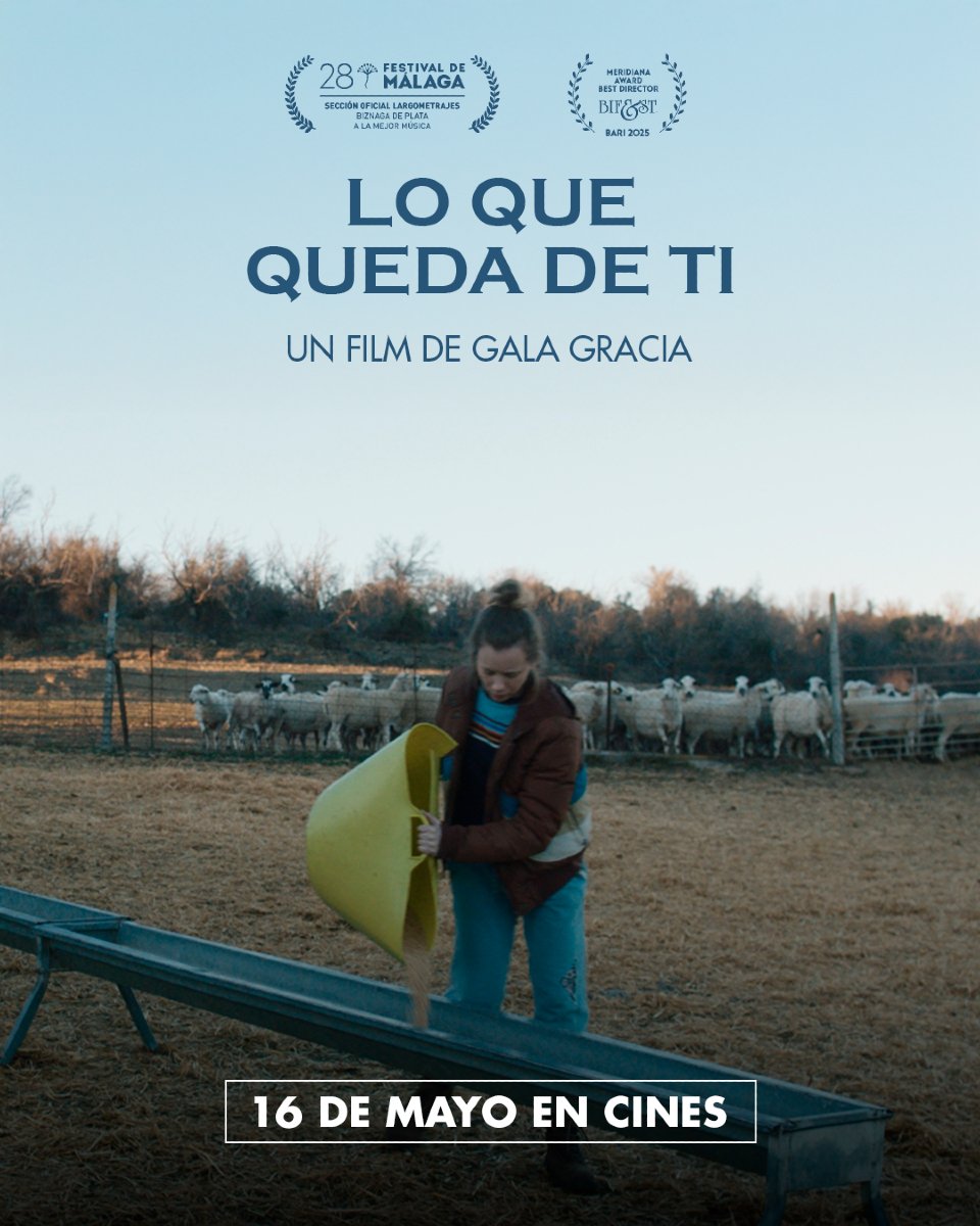 Hacerse cargo de la granja familiar parece la única forma de mantenerlo presente. 

#LoQueQuedaDeTi, dirigida por Gala Gracia y protagonizada por Laia Manzanares y Ángela Cervantes, explora el proceso de aceptar una pérdida y la conexión con el campo. 

Biznaga de Plata a Mejor