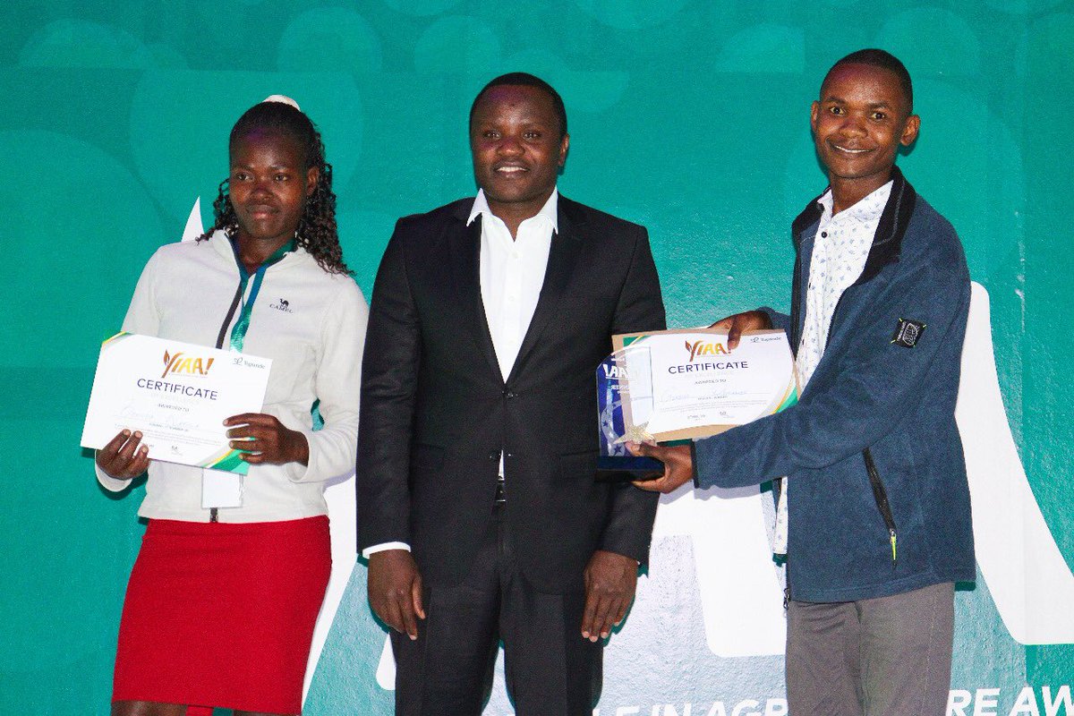 🎊 Congratulations to our Young People in Agriculture Awards, Fish Farming Category Winners! 🎊

Winner: George Odhiambo from South Rift
1st Runner-up: Brenda Nafula from Western

🇰🇪 Kenya’s youth are brimming with potential, and with YIAA! that potential has truly shone through!