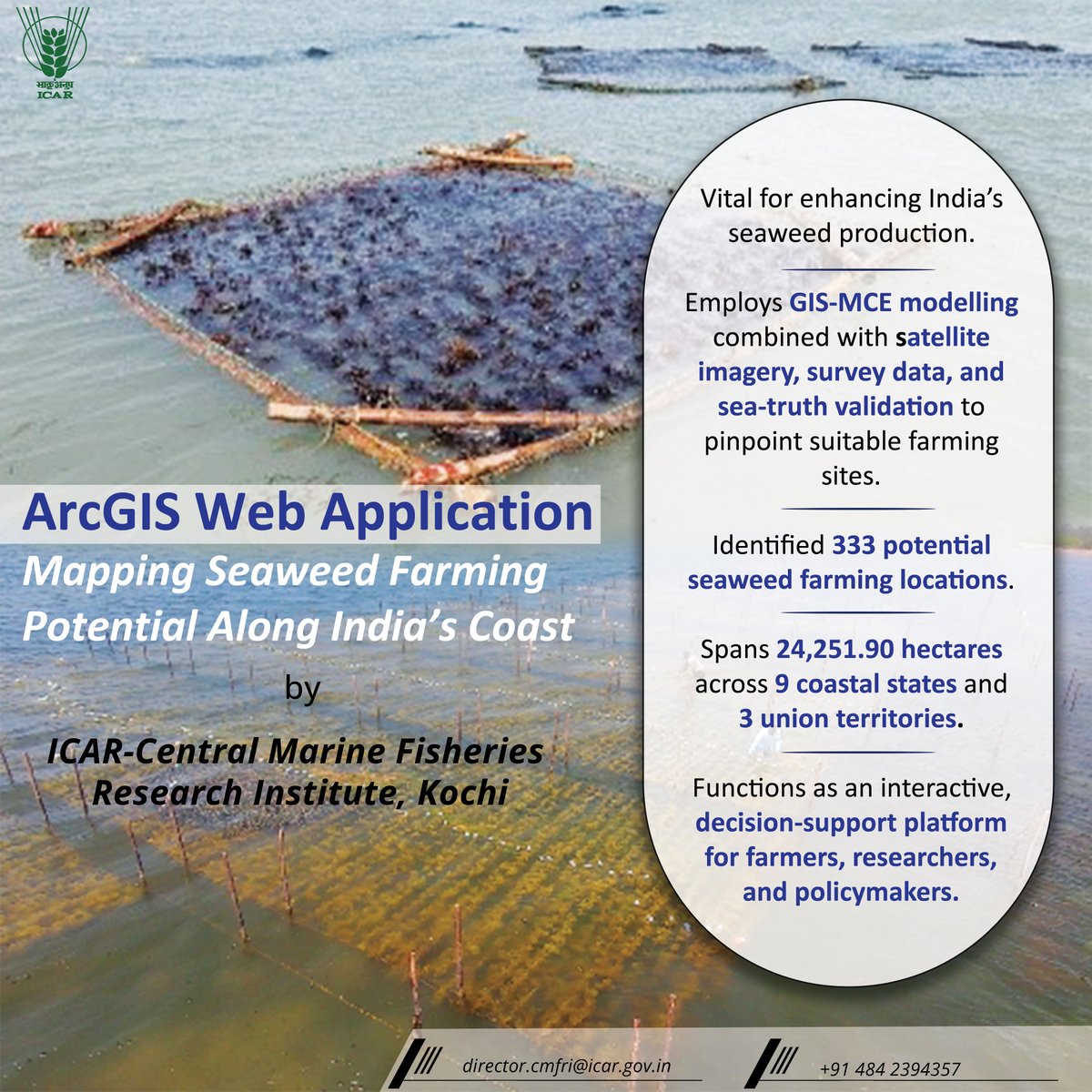 Indian Council of Agricultural Research. (@icarindia) on Twitter photo ArcGIS Web Application-An interactive seaweed farming sites along Indian Coast. #OneICAR #Technology #ICAR
<a href="/PMOIndia/">PMO India</a>
<a href="/ChouhanShivraj/">Shivraj Singh Chouhan</a>
<a href="/PIB_India/">PIB India</a>
<a href="/AgriGoI/">Agriculture INDIA</a>
<a href="/mygovindia/">MyGovIndia</a> ArcGIS Web Application-An interactive seaweed farming sites along Indian Coast. #OneICAR #Technology #ICAR
<a href="/PMOIndia/">PMO India</a>
<a href="/ChouhanShivraj/">Shivraj Singh Chouhan</a>
<a href="/PIB_India/">PIB India</a>
<a href="/AgriGoI/">Agriculture INDIA</a>
<a href="/mygovindia/">MyGovIndia</a>