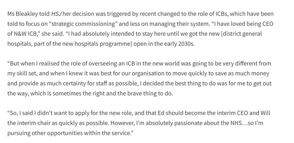 Dave West (@davewwest) on Twitter photo admirable (&unsurprising) wisdom from <a href="/TraceyBleakley/">Tracey Bleakley</a> , good news she's looking to stay in the NHS.
Congrats too to Ed and SNEE on hitting the top tier
story from <a href="/Jamesillman/">James Illman</a> hsj.co.uk/suffolk-and-no… admirable (&unsurprising) wisdom from <a href="/TraceyBleakley/">Tracey Bleakley</a> , good news she's looking to stay in the NHS.
Congrats too to Ed and SNEE on hitting the top tier
story from <a href="/Jamesillman/">James Illman</a> hsj.co.uk/suffolk-and-no…