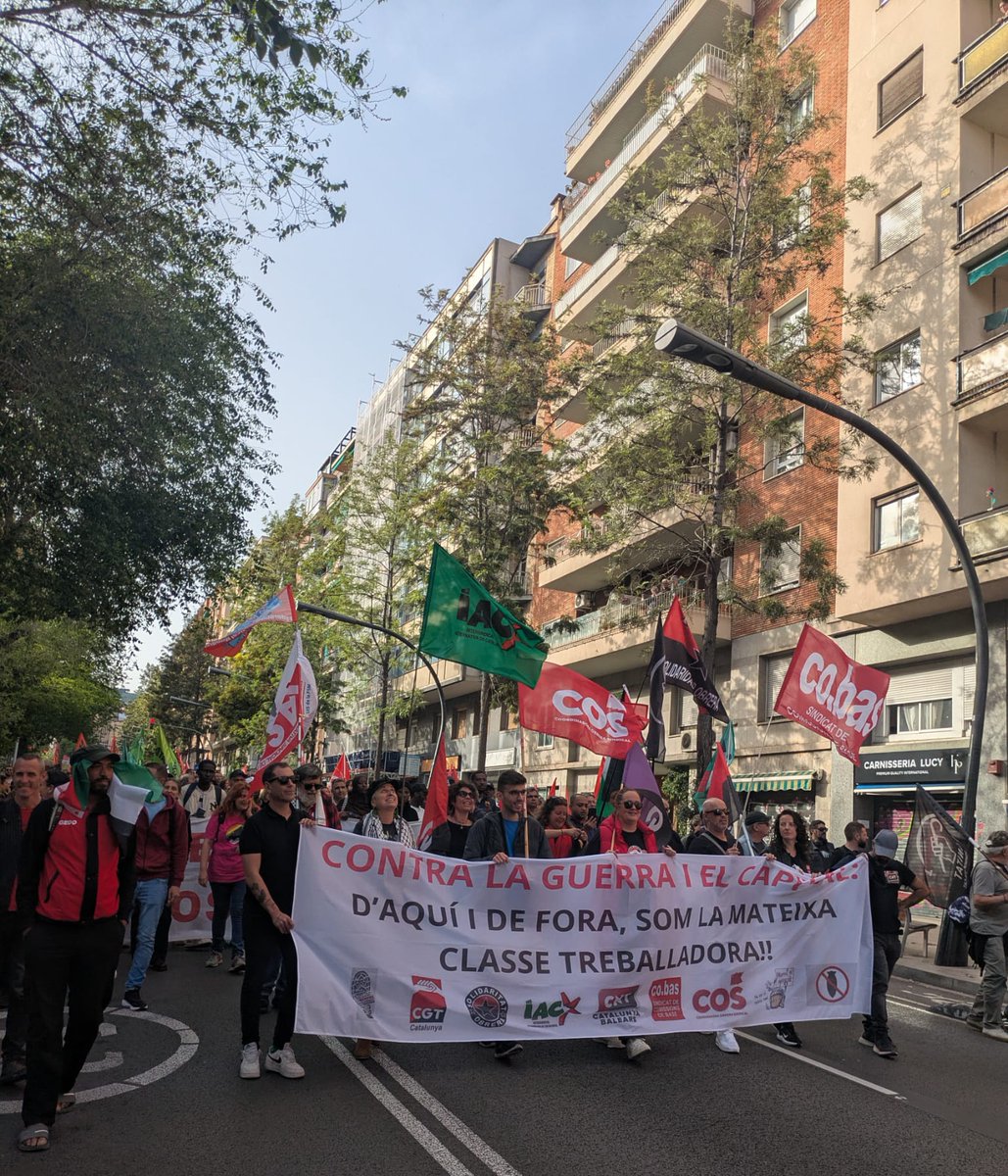 🚩 Un any més en el context del 1r de Maig la Coordinadora Obrera i Sindical ens hem organitzat i mobilitzat pel dia internacional de la classe treballadora.