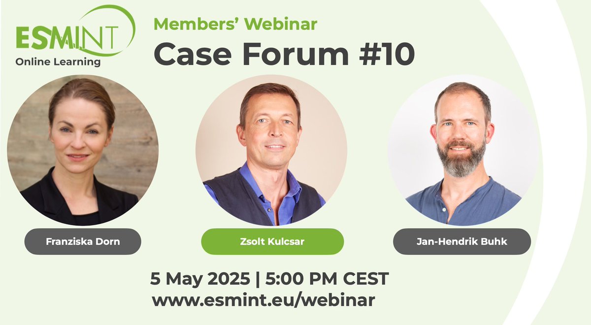 ESMINT Society (@esmintsociety) on Twitter photo 📣 ESMINT Members: Don’t miss Case Forum #10 – expert talks on neurointerventional cases 🗓️ 5 May, 5 PM 🎙️ With Dr. Franziska Dorn, Prof. J.-H. Buhk & special guest Prof. Zsolt Kulcsar 🎓 1 CME Credit 🔗 Register now: buff.ly/fcByNmL <a href="/JanHendrikBuhk/">Jan-Hendrik Buhk</a> <a href="/Aggour/">Mohamed Aggour</a> <a href="/GuenegoAdrien/">The French Brain Doctor</a> 📣 ESMINT Members: Don’t miss Case Forum #10 – expert talks on neurointerventional cases 🗓️ 5 May, 5 PM 🎙️ With Dr. Franziska Dorn, Prof. J.-H. Buhk & special guest Prof. Zsolt Kulcsar 🎓 1 CME Credit 🔗 Register now: buff.ly/fcByNmL <a href="/JanHendrikBuhk/">Jan-Hendrik Buhk</a> <a href="/Aggour/">Mohamed Aggour</a> <a href="/GuenegoAdrien/">The French Brain Doctor</a>