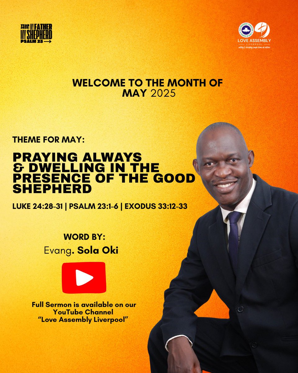 LoveAssembly's tweet image. Welcome to May 2025 Family! The full sermon for the Month of May is available on our YouTube Channel. 

Link is below ⬇️ and also in our bio 

youtu.be/cic5Iw2AF6c 

#WeAreLoveAssembly