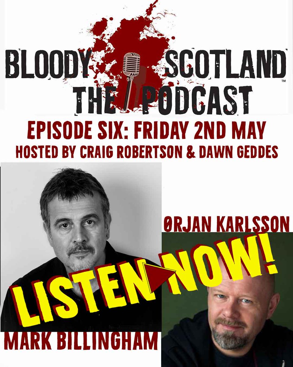 Bloody Scotland (@bloodyscotland) on Twitter photo Your Friday afternoon podcast treat is LIVE - check out <a href="/MarkBillingham/">Mark Billingham</a> and <a href="/orjankarlsson/">Ørjan Nordhus Karlsson</a> chatting about their latest books...bloodyscotland.podbean.com Your Friday afternoon podcast treat is LIVE - check out <a href="/MarkBillingham/">Mark Billingham</a> and <a href="/orjankarlsson/">Ørjan Nordhus Karlsson</a> chatting about their latest books...bloodyscotland.podbean.com