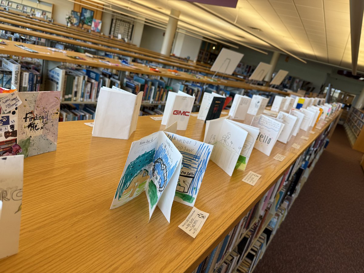 Be sure to head over to Diggins Library to see all of our fantastic pieces by our <a href="/JeffersonD50/">Jefferson Elementary School</a> artists! The Art Show runs through May 8th.  #JeffersonJourney #heART