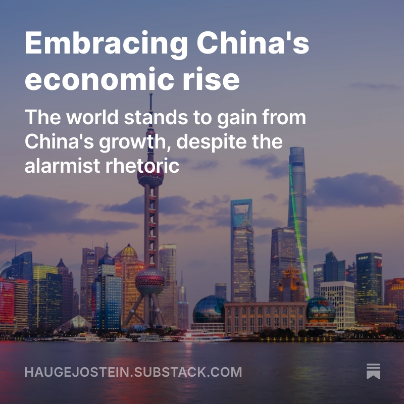 I'm shocked at how blatantly accepted it's become to hold anti-China sentiments in the West.

I'm especially shocked at this seeing how much China has done for global prosperity in the last 50 years, and how little the West has done.

Here's China's track record: they've provided