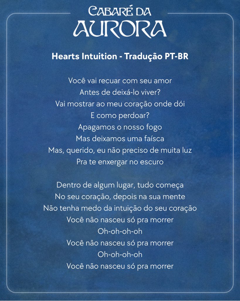 auroracabare's tweet photo. Confira a tradução de “Heart Intuition”, nova música da AURORA. 🫀 https://t.co/rvBZtv3Uic
